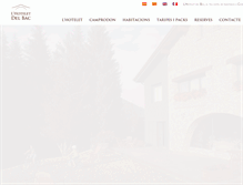 Tablet Screenshot of hoteletdelbac.com